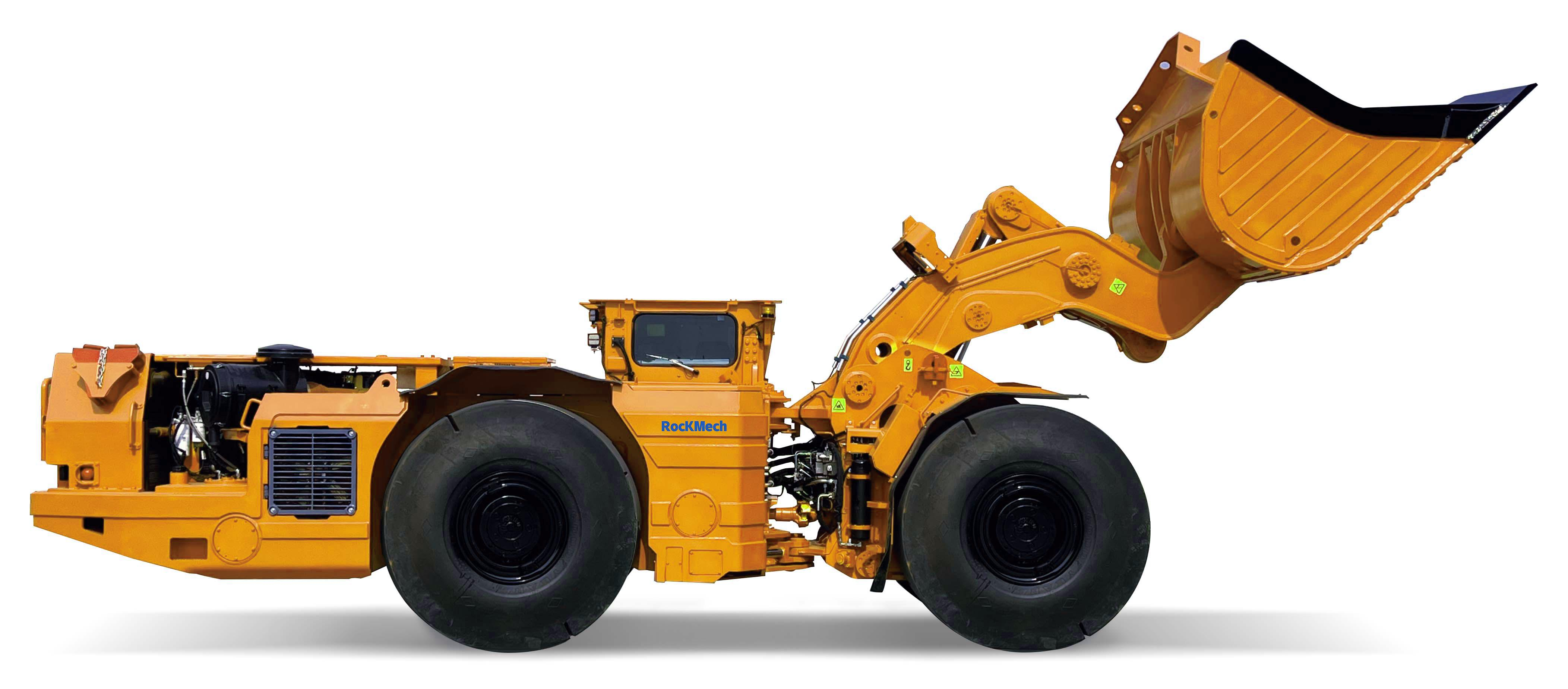 Underground loader power adaptability under different mining processes